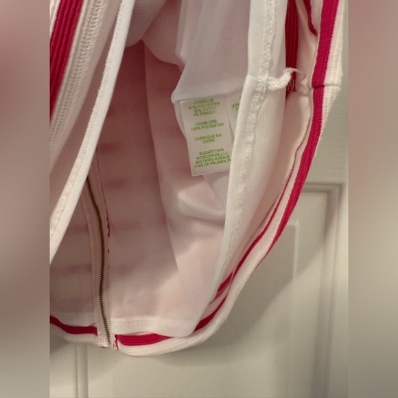 Lilly Pulitzer pink/white stripe Briella Dress- full zipper in back Size Medium - Picture 8 of 9